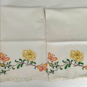Vintage Embroidered Pillowcases UNUSED